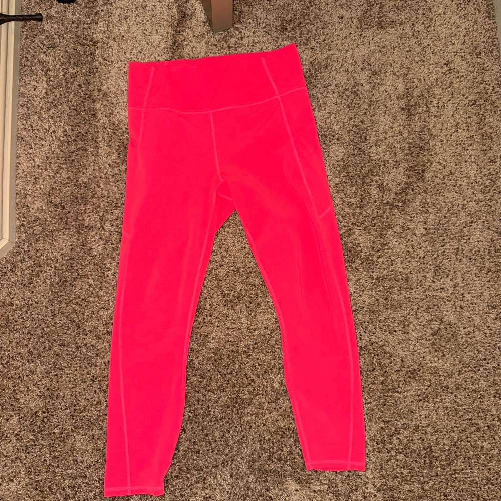 Hot Pink Fabletics Pure Luxe Leggings
